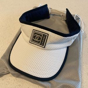 White Mesh Chanel Visor/Hat